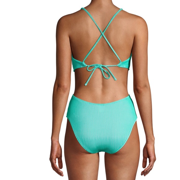 NWT No boundaries ribbed monokini swimsuit Med - Picture 3 of 8